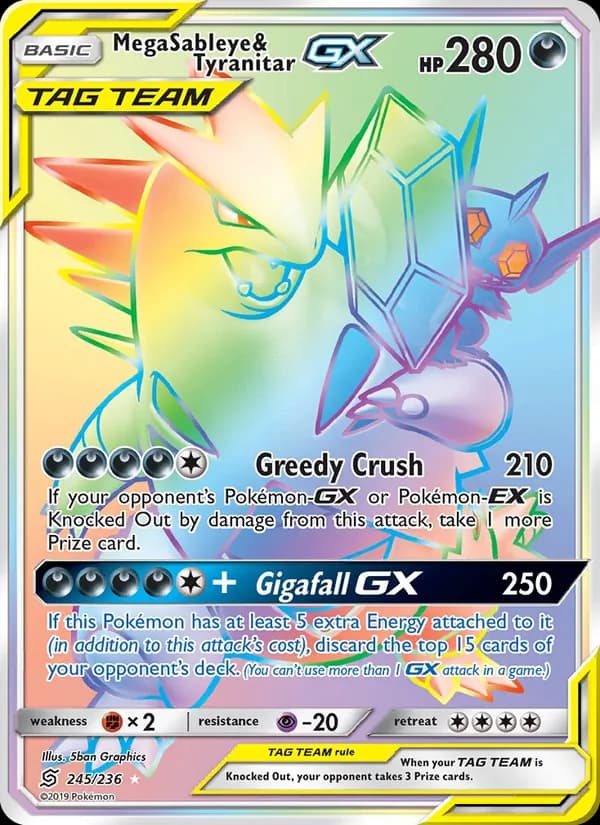 Mega Sableye & Tyranitar GX — изображение карты