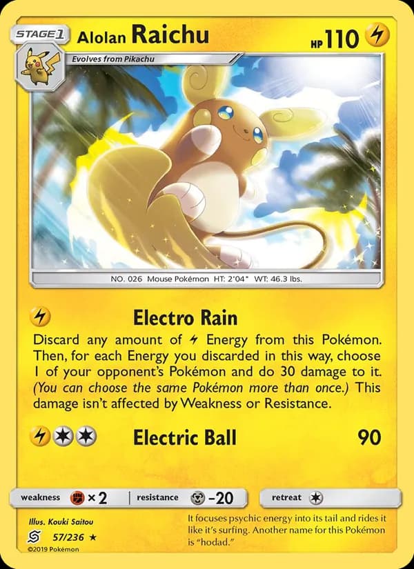 Alolan Raichu — изображение карты