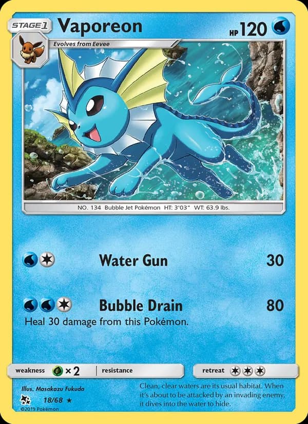 Vaporeon — изображение карты