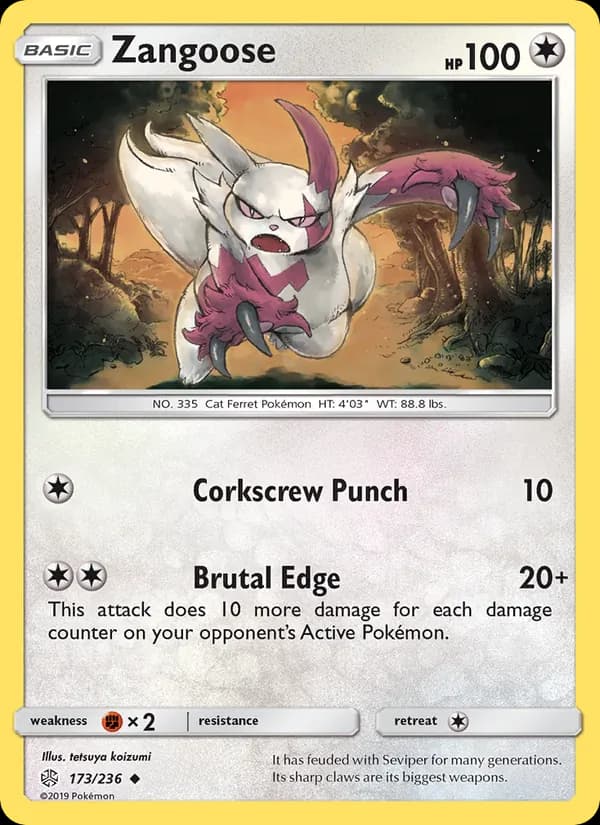 Zangoose — изображение карты
