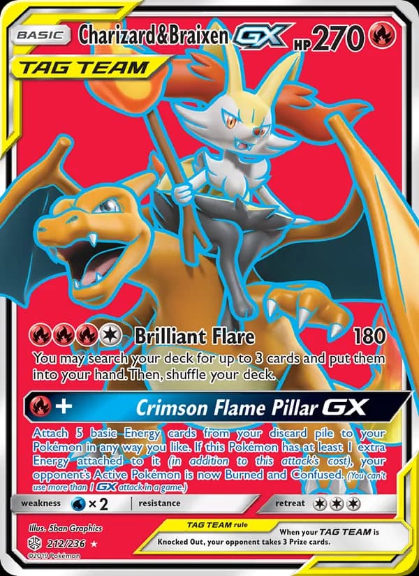 Charizard & Braixen GX — изображение карты