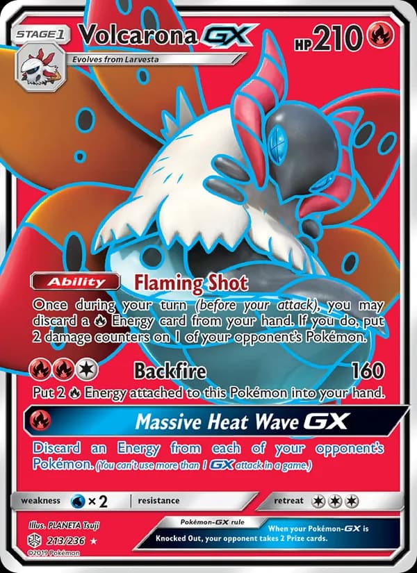 Volcarona GX — изображение карты