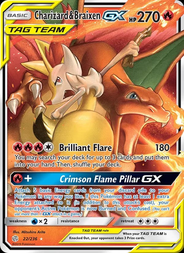 Charizard & Braixen GX — изображение карты