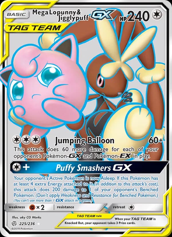 Mega Lopunny & Jigglypuff GX — изображение карты