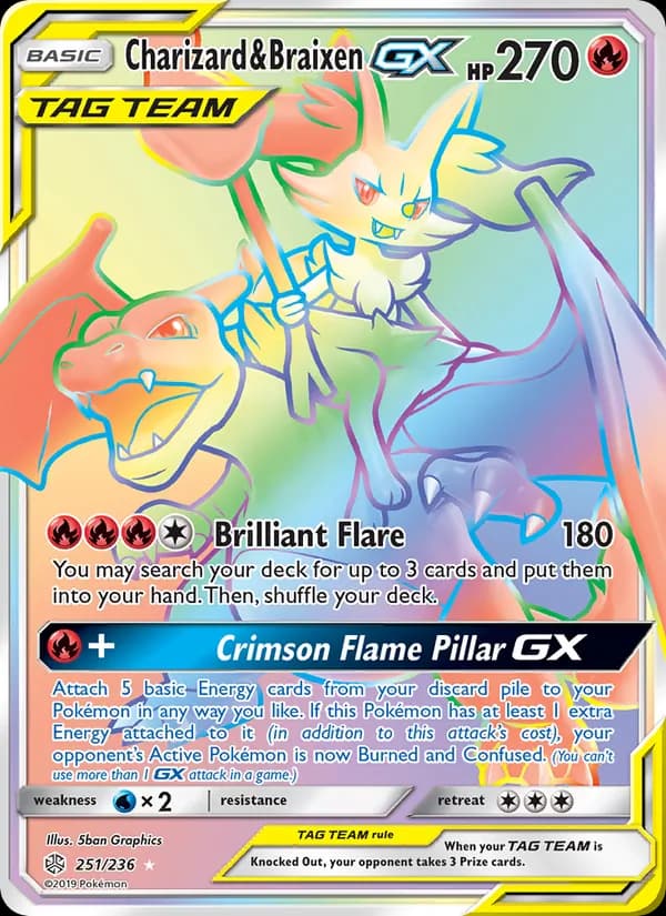 Charizard & Braixen GX — изображение карты