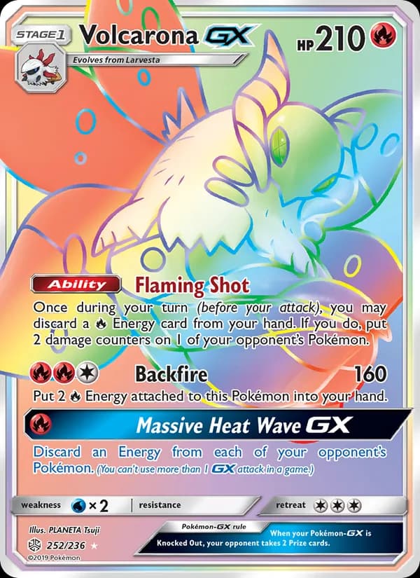 Volcarona GX — изображение карты