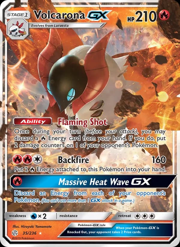 Volcarona GX — изображение карты