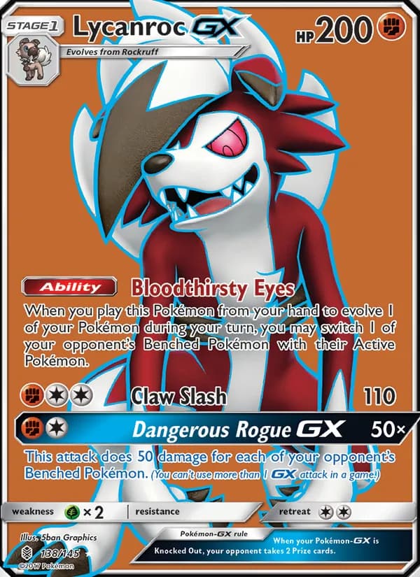 Lycanroc GX — изображение карты