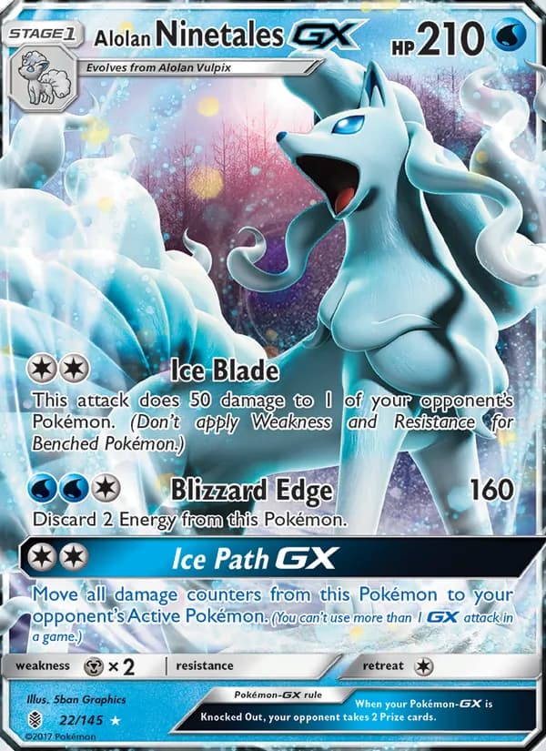 Alolan Ninetales GX — изображение карты