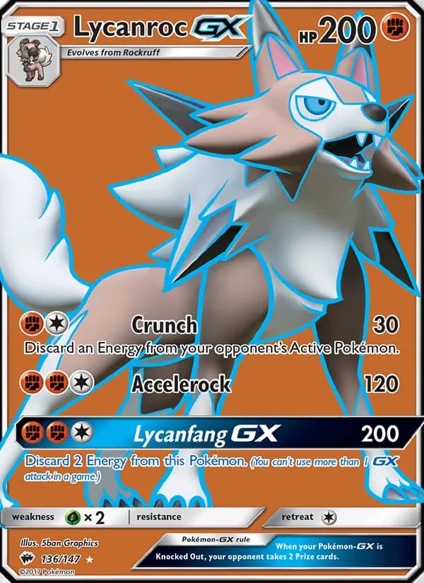 Lycanroc GX — изображение карты