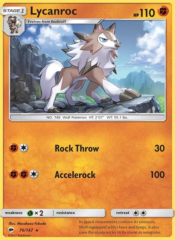 Lycanroc — изображение карты