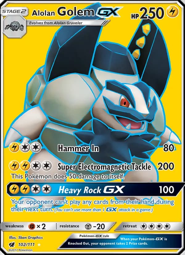 Alolan Golem GX — изображение карты
