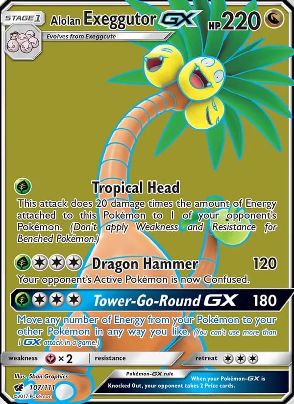 Alolan Exeggutor GX — изображение карты