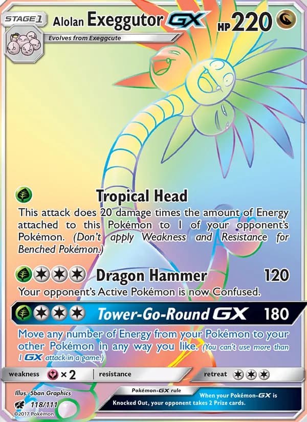 Alolan Exeggutor GX — изображение карты