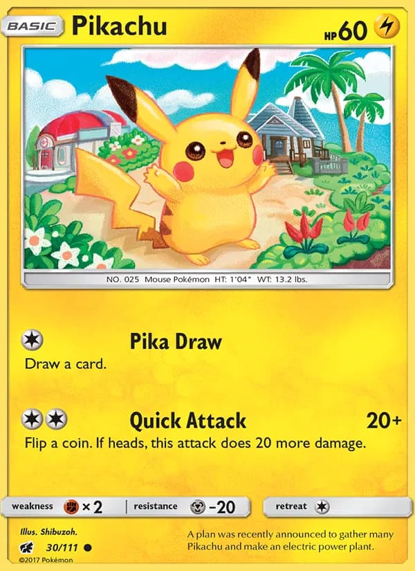 Pikachu — изображение карты