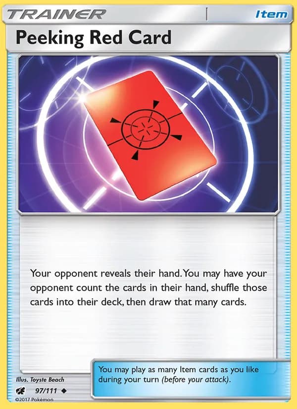 Peeking Red Card — изображение карты