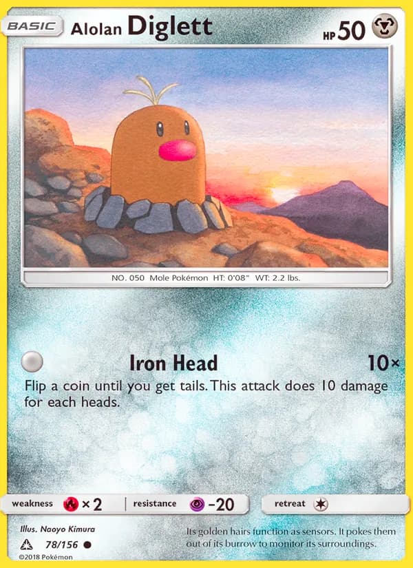 Alolan Diglett — изображение карты