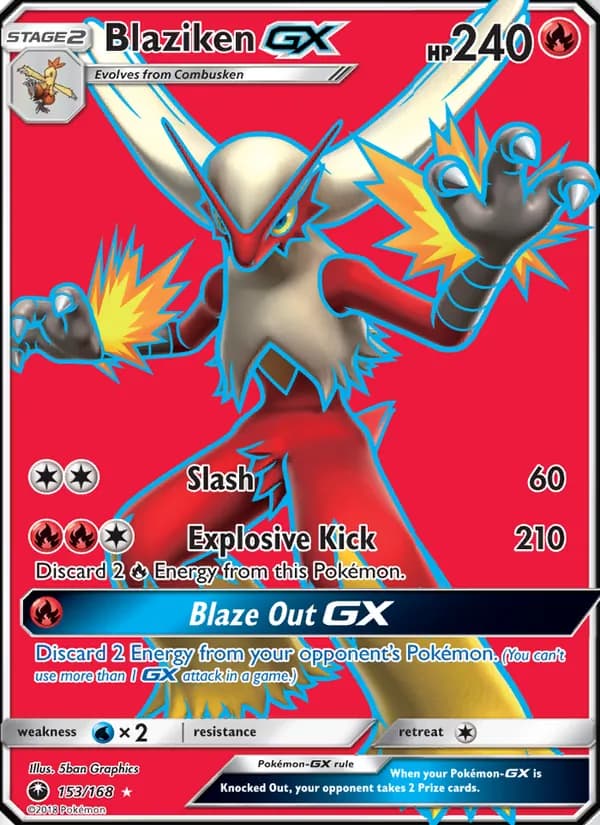 Blaziken GX — изображение карты