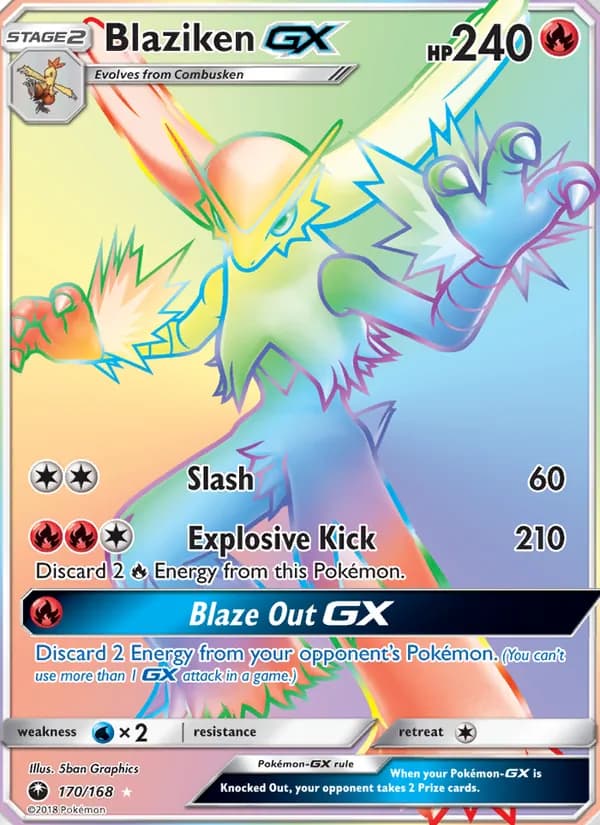Blaziken GX — изображение карты