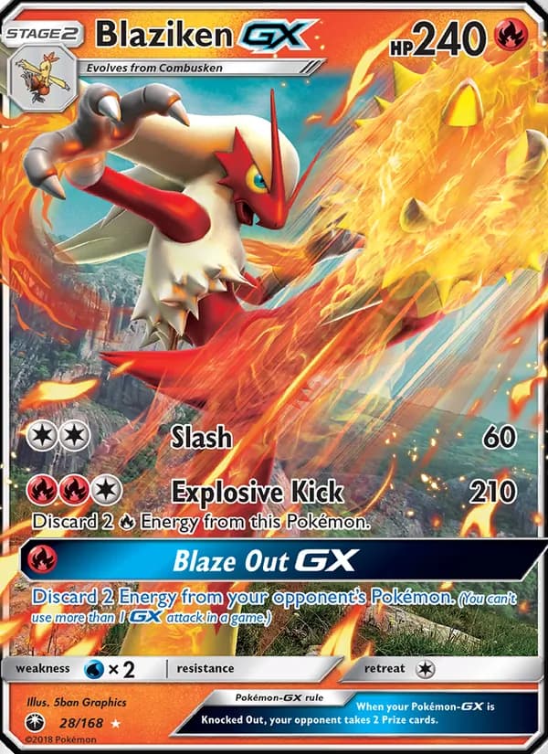Blaziken GX — изображение карты