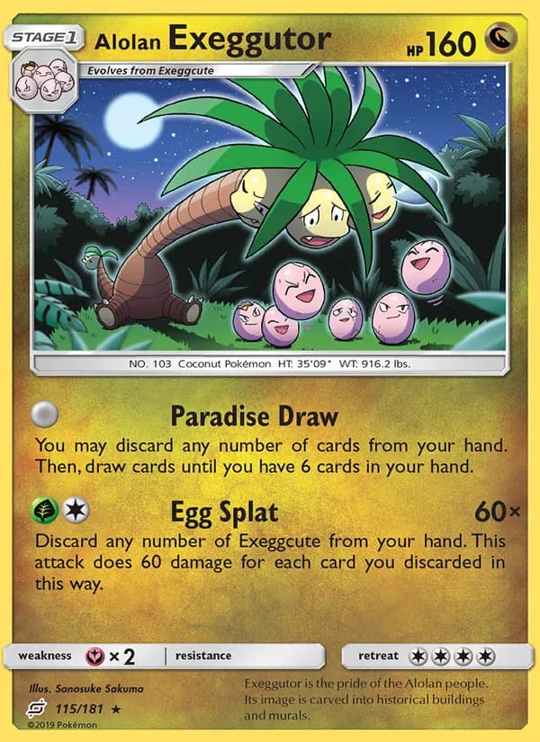 Alolan Exeggutor — изображение карты