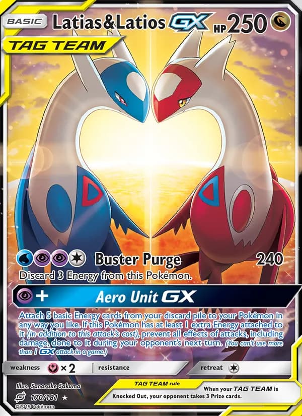 Latias & Latios GX — изображение карты