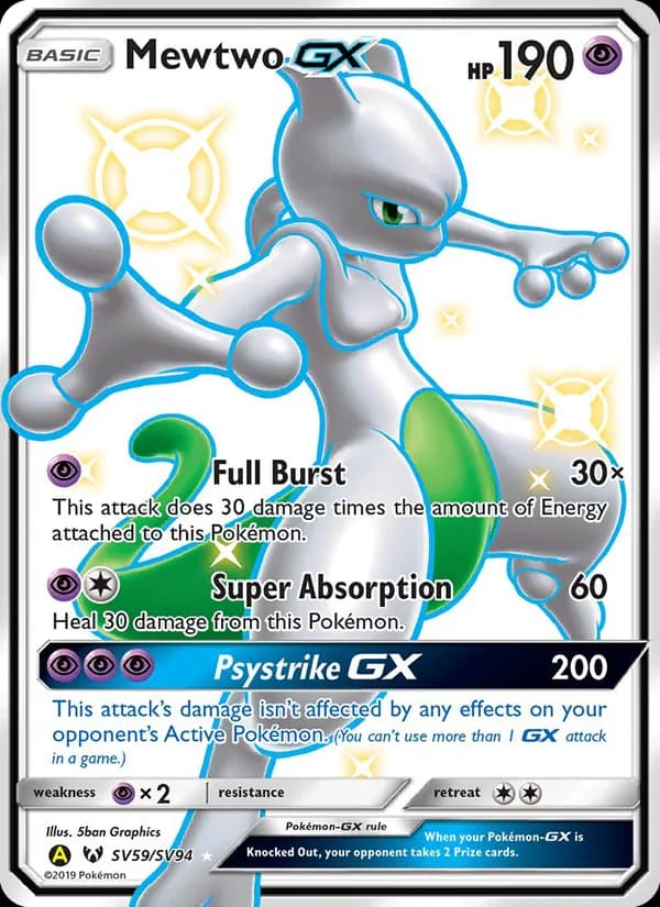Mewtwo-GX — изображение карты