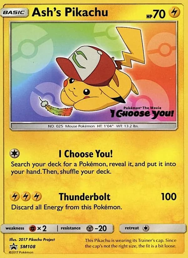 Ash's Pikachu — изображение карты