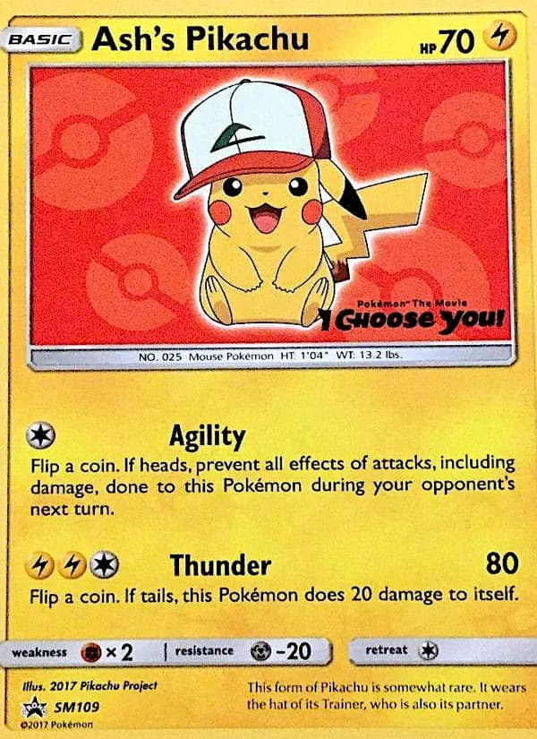 Ash's Pikachu — изображение карты