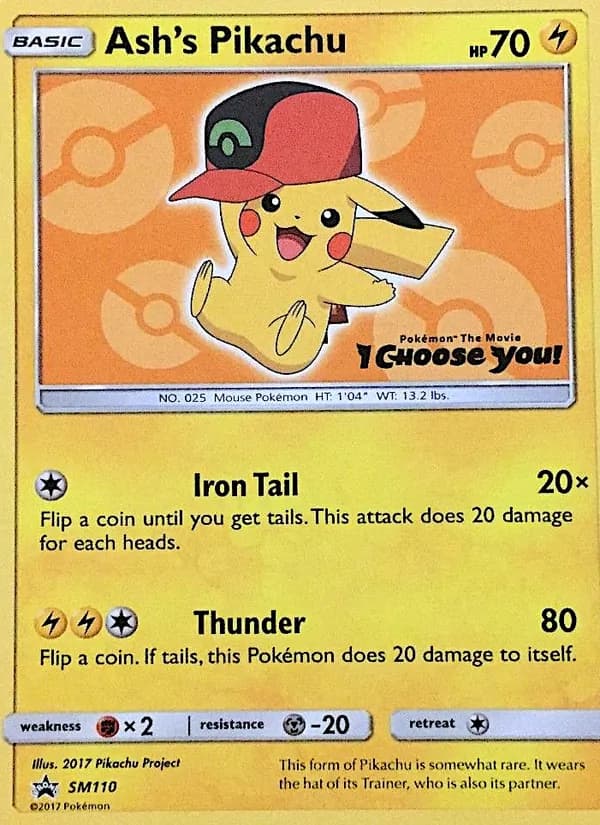 Ash's Pikachu — изображение карты