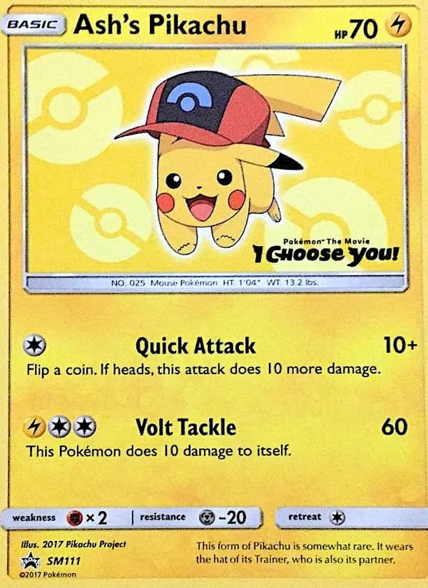 Ash's Pikachu — изображение карты