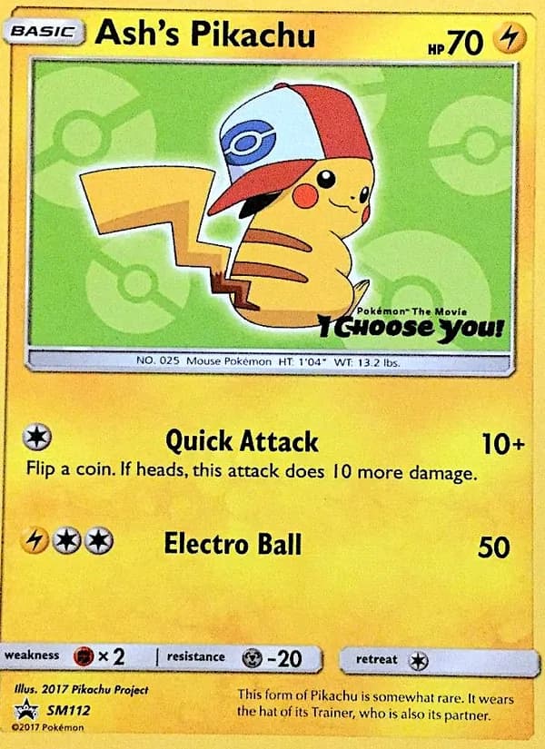 Ash's Pikachu — изображение карты