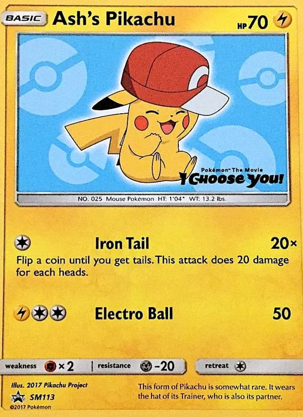 Ash's Pikachu — изображение карты
