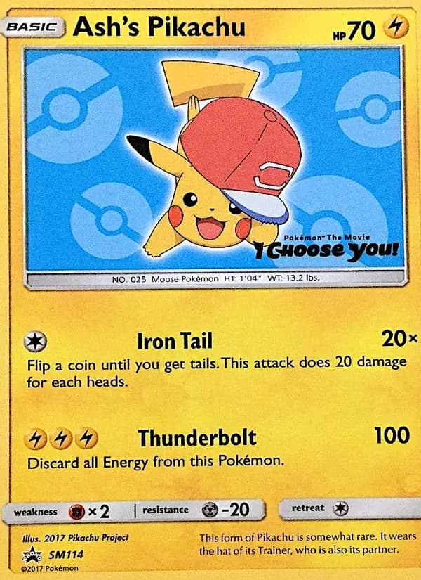 Ash's Pikachu — изображение карты