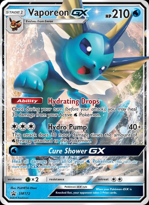 Vaporeon GX — изображение карты