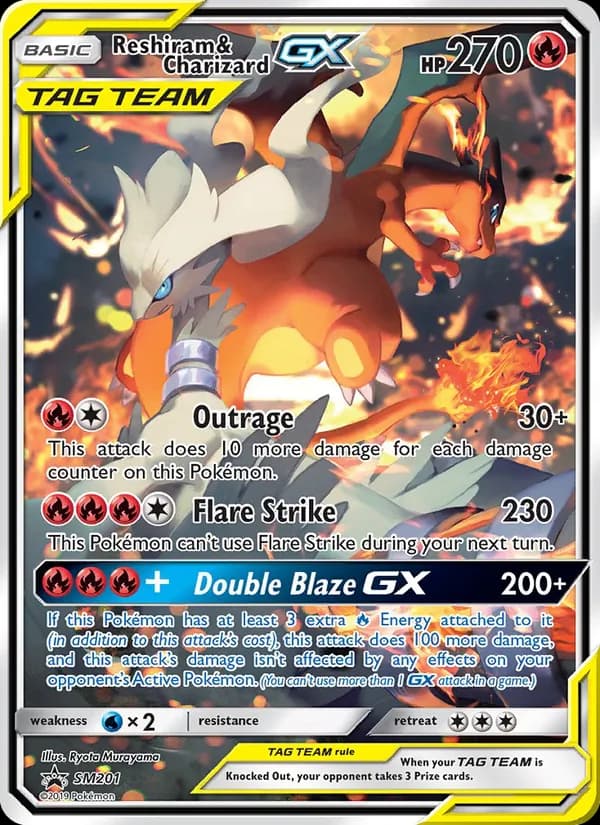 Reshiram & Charizard GX — изображение карты