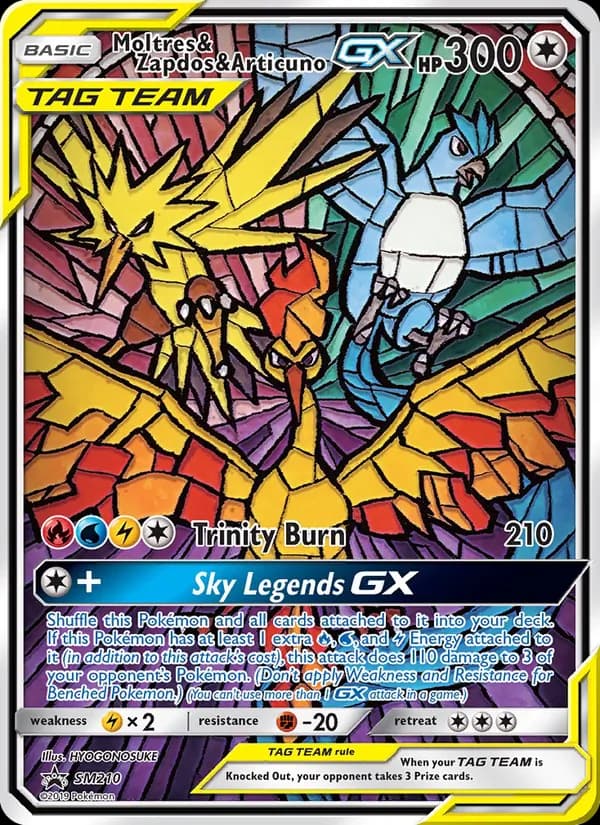 Moltres & Zapdos & Articuno GX — изображение карты