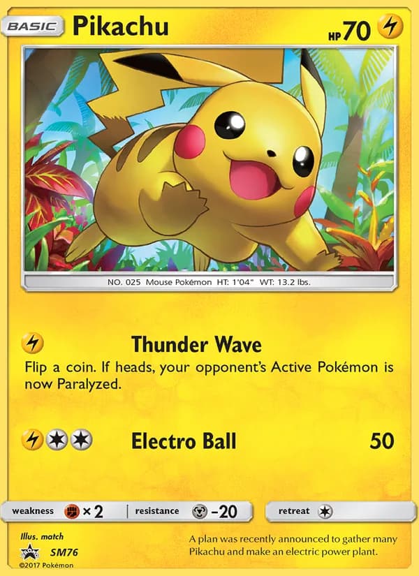 Pikachu — изображение карты