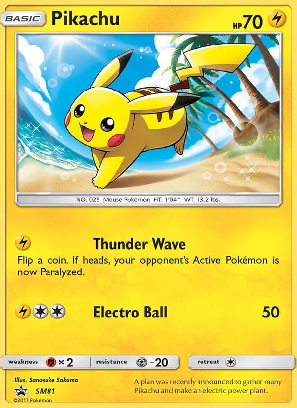 Pikachu — изображение карты