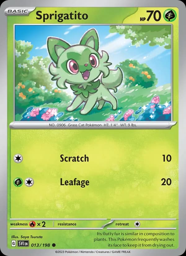 Sprigatito — изображение карты