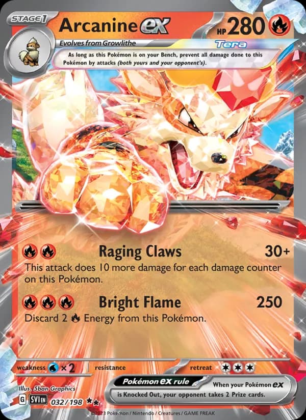Arcanine ex — изображение карты
