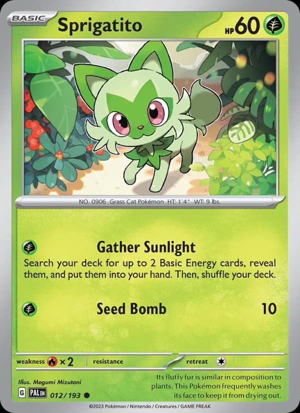 Sprigatito — изображение карты