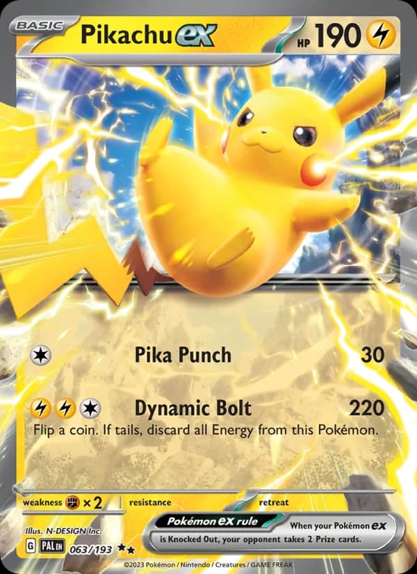 Pikachu ex — изображение карты
