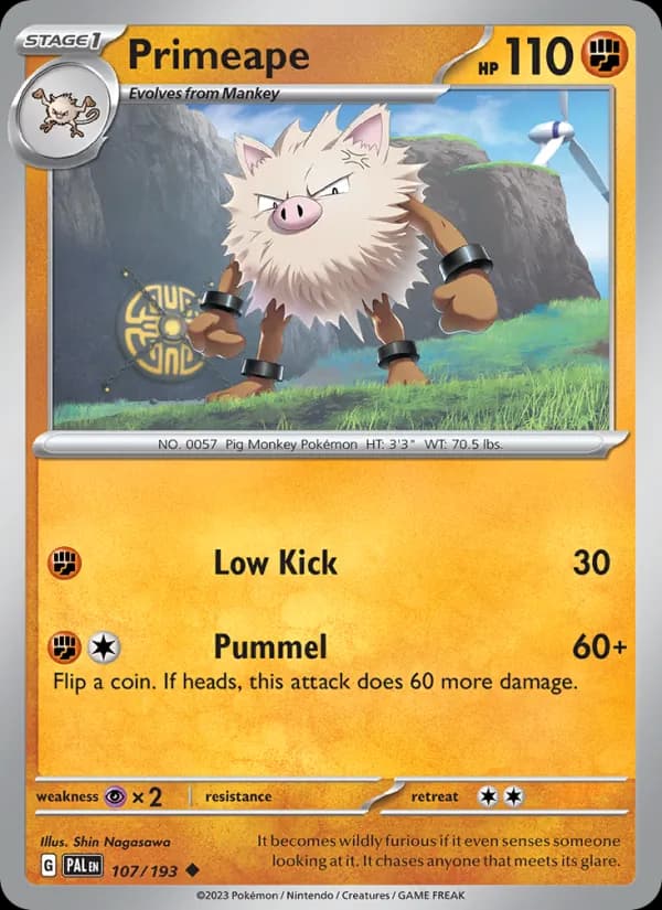 Primeape — изображение карты