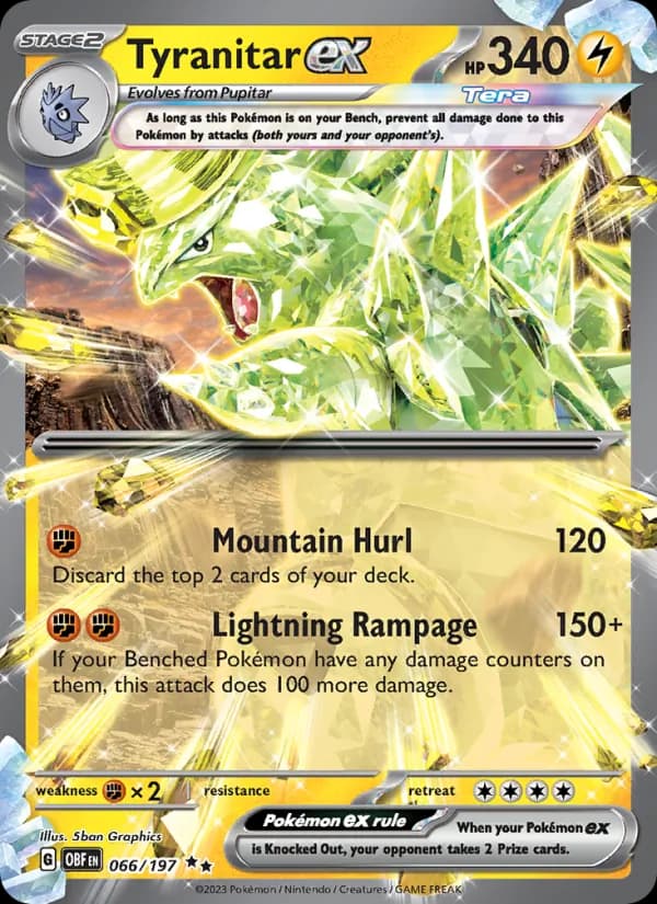 Tyranitar ex — изображение карты