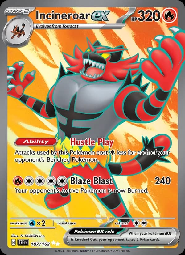Incineroar ex — изображение карты