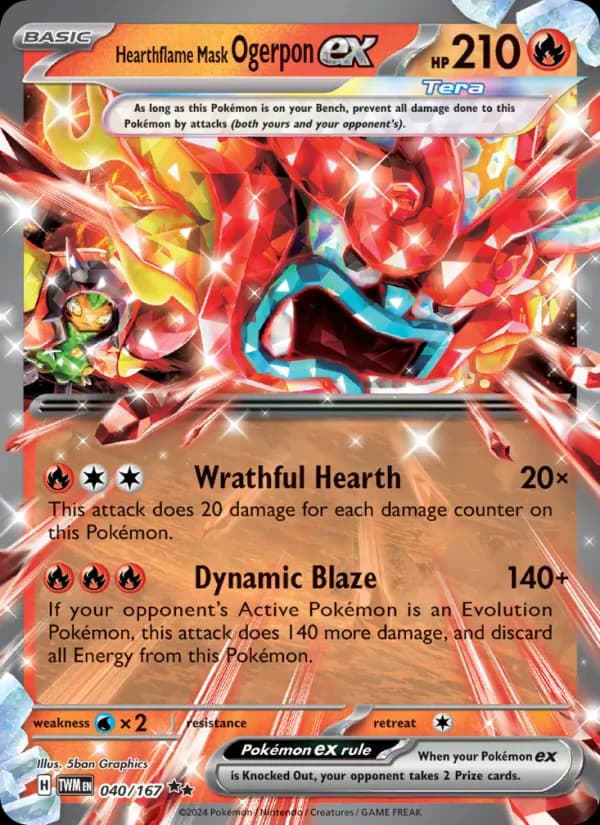 Hearthflame Mask Ogerpon ex — изображение карты