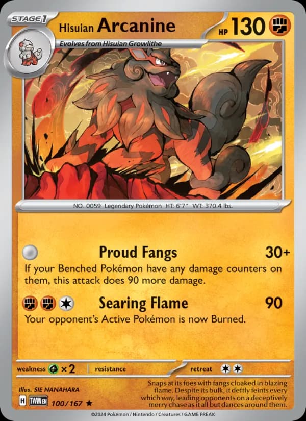 Hisuian Arcanine — изображение карты
