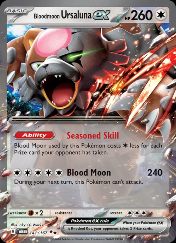 Bloodmoon Ursaluna ex — изображение карты