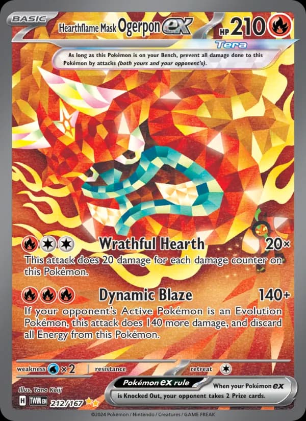 Hearthflame Mask Ogerpon ex — изображение карты